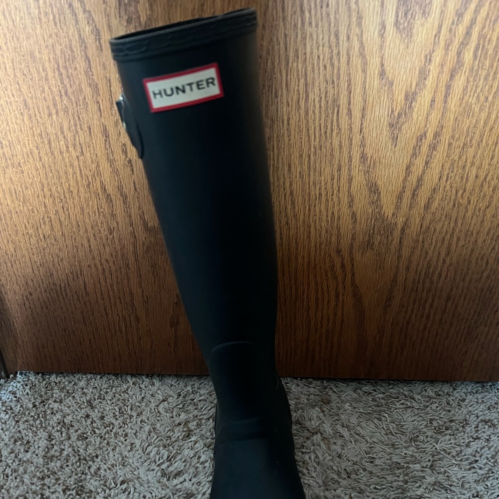 Original Black tall like new Hunter boots.